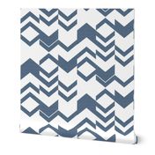 Canvas Denim Blue Chevron