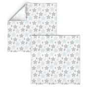 Twinkle twinkle little star cute baby nursery or christmas theme print in black white and blue night