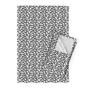 Dachshund Silhouette Pattern Black and White