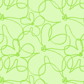 Simple Flowers Green