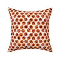 Halloween Pumpkin Cute and Funny Halloween Pumpkin Pattern on White