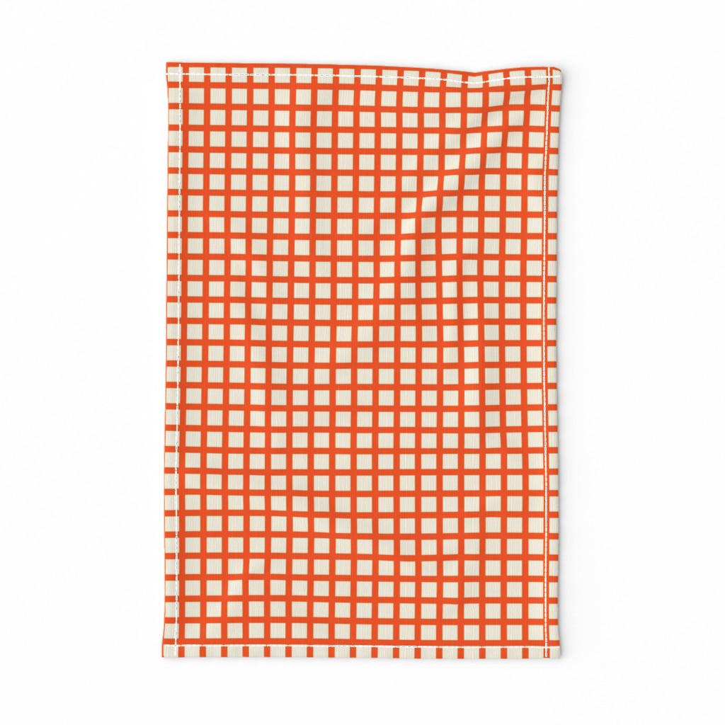 Marquise Orange and Cosmic Latte Gingham 