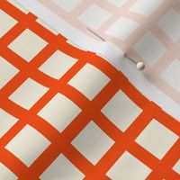 Marquise Orange and Cosmic Latte Gingham 