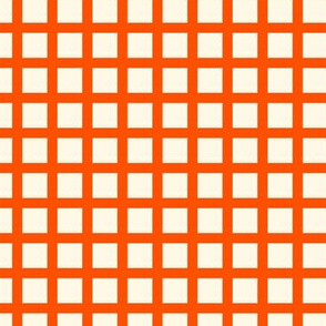 Marquise Orange and Cosmic Latte Gingham 