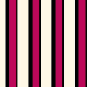 Cupid on Black and Cosmic Latte Stripe 