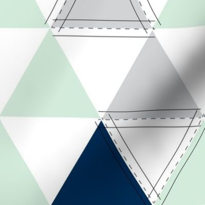 Hamptons Triangles - Mint