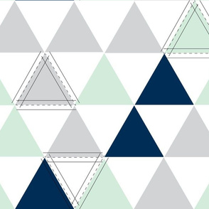 Hamptons Triangles - Mint