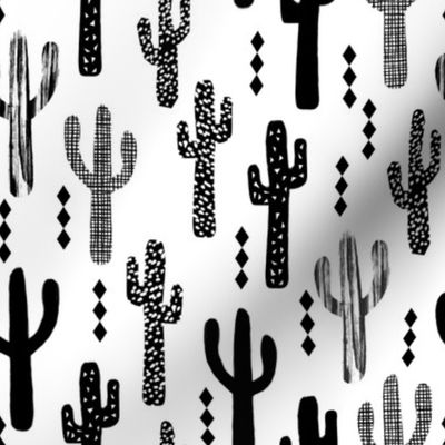 cactus black and white trendy grid tri triangle minimal scandi scandinavian tropical trendy black and white kids clothes decor nursery