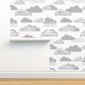 clouds white grey baby nursery fabric clouds fabric light grey fabric clouds nursery cute painted