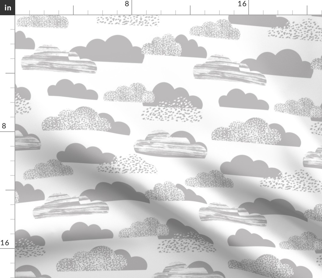 clouds white grey baby nursery fabric clouds fabric light grey fabric clouds nursery cute painted