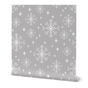 snowflakes grey christmas pattern xmas north pole ornament santa claus 