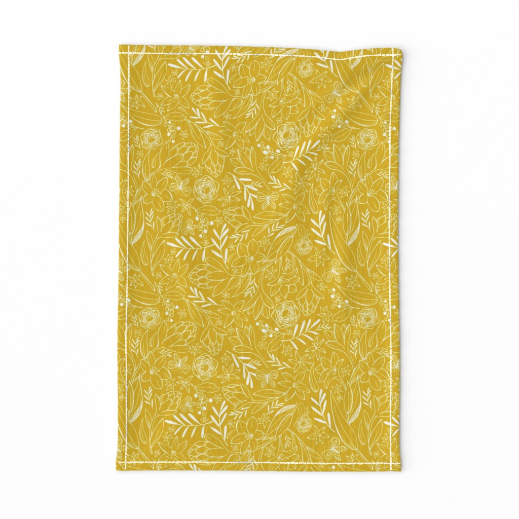 Botanical Sketchbook - Floral Golden Yellow