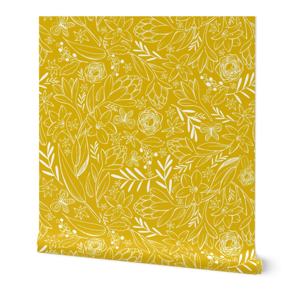 Botanical Sketchbook - Floral Golden Yellow