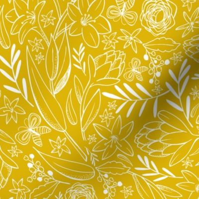 Botanical Sketchbook - Floral Golden Yellow