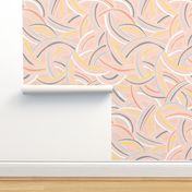 Flight Pattern - Modern Geometric Lines Pink Blush