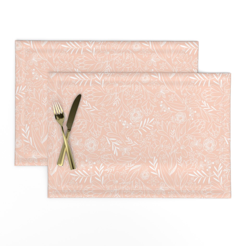 Botanical Sketchbook - Floral Pink Blush