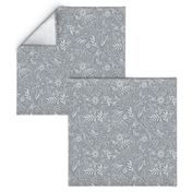 Botanical Sketchbook - Floral Slate Gray