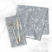 Botanical Sketchbook - Floral Slate Gray