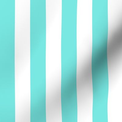 turquoise white 1 inch stripe