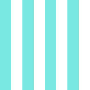 turquoise white 1 inch stripe