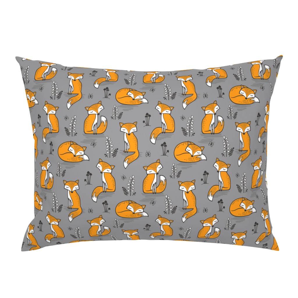 Dreamy Fox on Grey