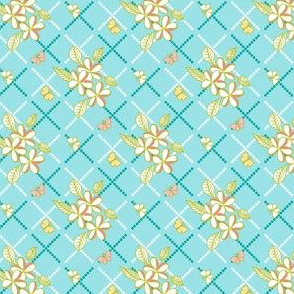 Tropical Trellis - Blue