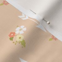 Arrows and flowers on blush