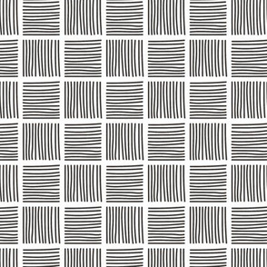 Abstract Stripes Square Black&White