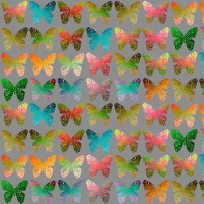 Fall multicolored butterflies on gray by Su_G_©SuSchaefer