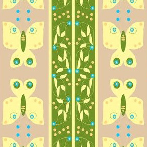 Butterfly Vine Stripe green