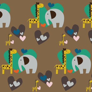 Giraffe loves Elephant