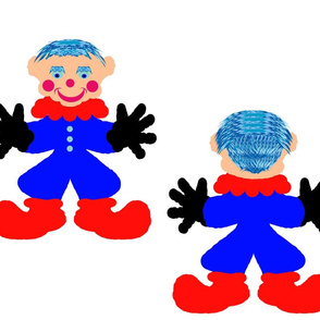 A ClownDoll-white- Blue