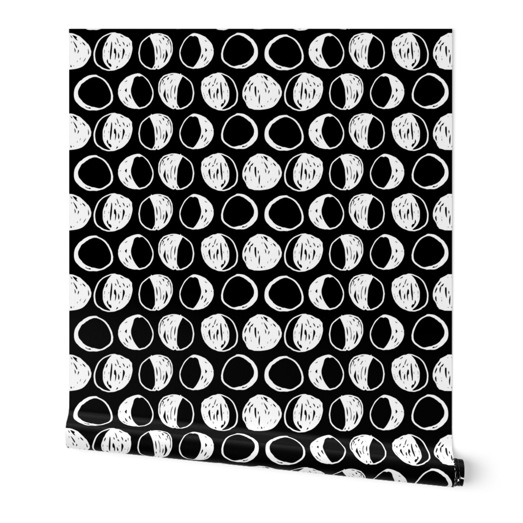 Moon Phases - Black/White (Small) by Andrea Lauren