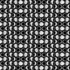 Moon Phases - Black/White (Small) by Andrea Lauren