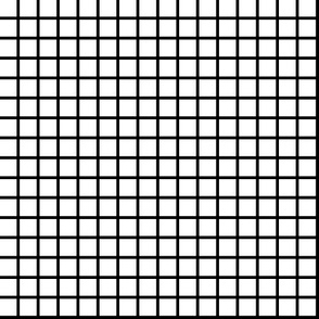 Grid - White/Black (1/2 inch version) by Andrea Lauren