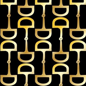 Snaffle Bits Black and Gold - Rotated