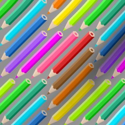 04506462 : coloured pencil crayons zigzag