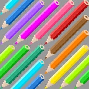 04506462 : coloured pencil crayons zigzag