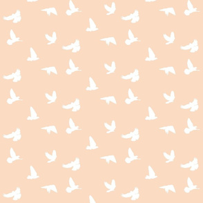 Doves in Flight, Peach Blush for Desert Meadow Collection