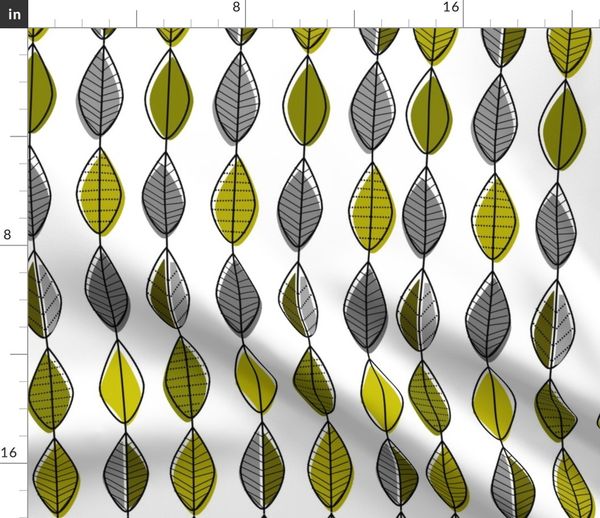 Mid-century Modern Leaf Pattern - Spoonflower