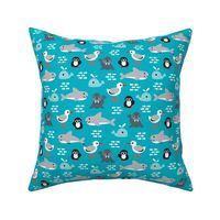 Sea life Animals Seal Whale Shark Penguin and albatross australian theme kids print