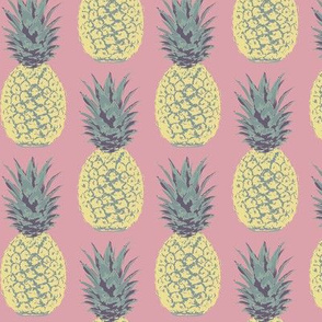 Summer Pineapples on Pink