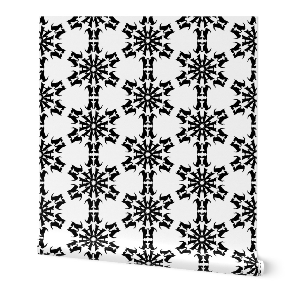 Black Scottie Snowflakes