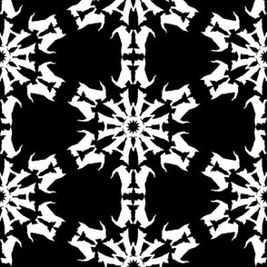 White Scottie Snowflakes