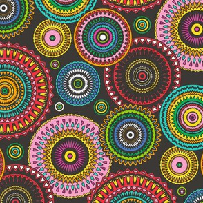 Colourful Multicolour Circles Geometric 