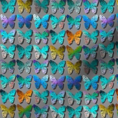 Darkly shadowed turquoise + multicolored butterflies by Su_G_©SuSchaefer