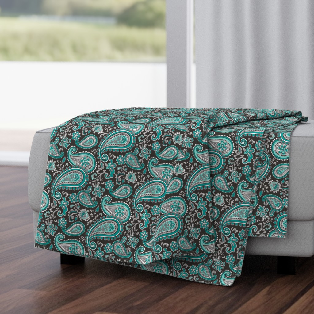 Modern Paisley in Mint Green