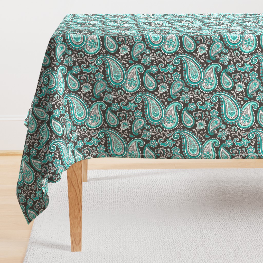 Modern Paisley in Mint Green