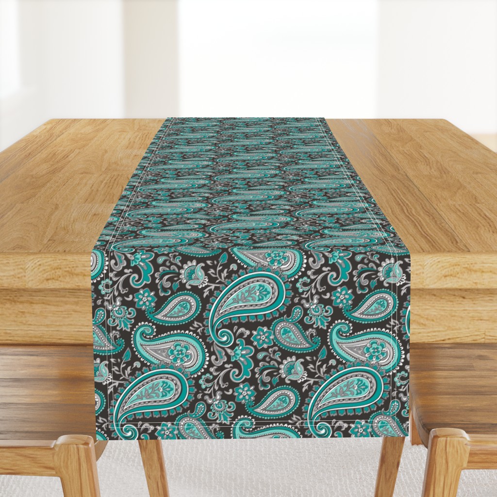 Modern Paisley in Mint Green