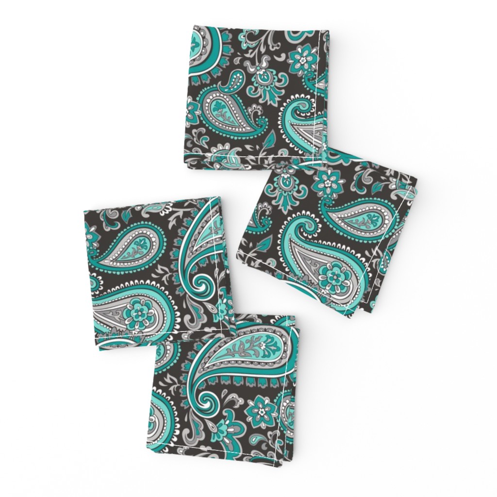 Modern Paisley in Mint Green